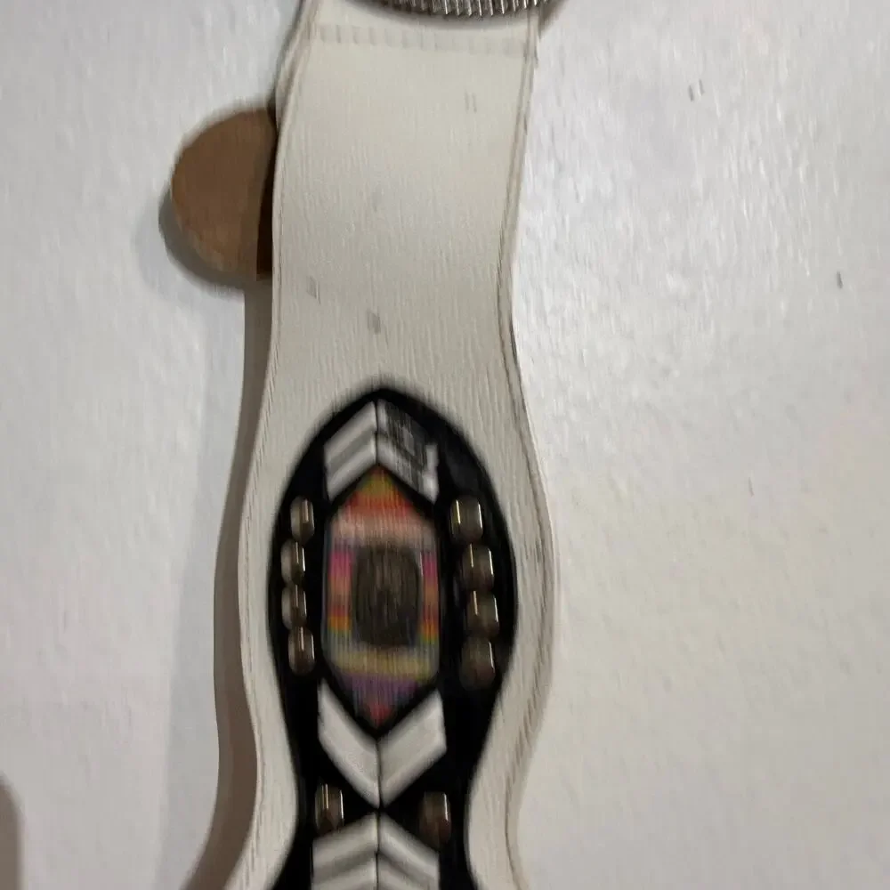 Chico’s White Genuine Leather Santa Ana Slouch Belt Size M NWT